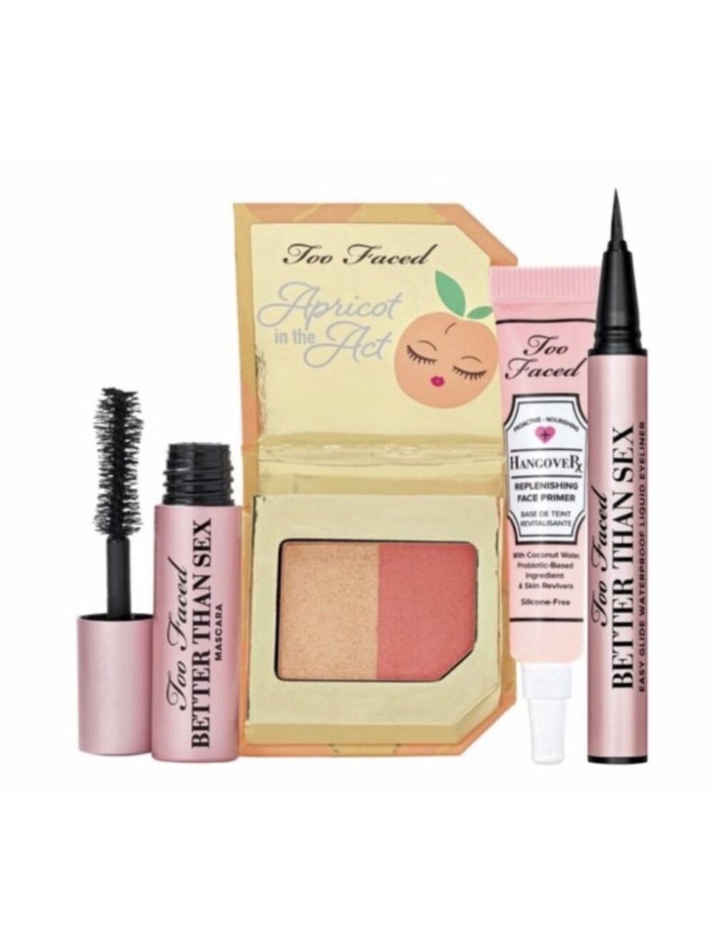Too Faced “Major Must-Haves Makeup” Set Liner Mascara Hangover Primer Blush Duo